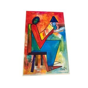 Larry Stevens 2001 Read To Learn Abstract Art Print Poster